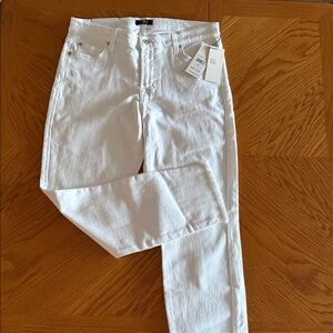 7 For All Mankind White Ankle Crop Jeans